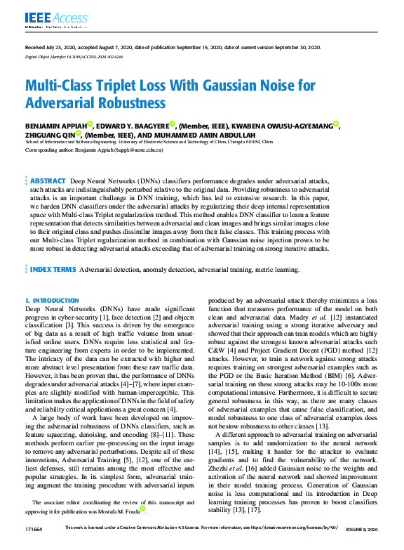 (PDF) Multi-Class Triplet Loss With Gaussian Noise for Adversarial ...