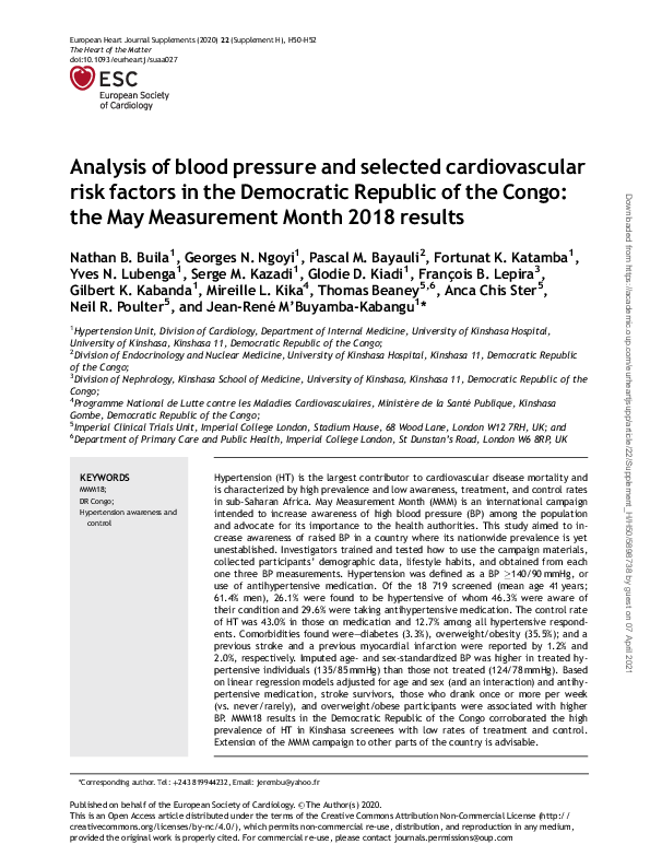 (PDF) Analysis of blood pressure and selected cardiovascular risk ...