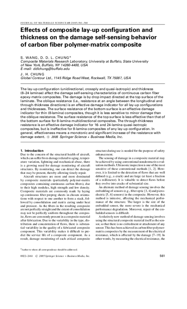 (PDF) Effects of composite layup configuration and thickness on the