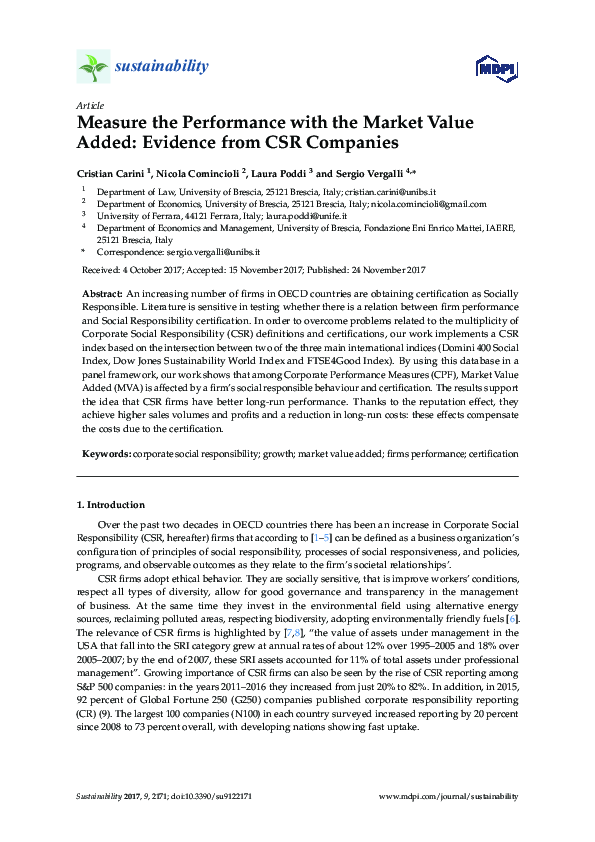 (PDF) Measure the Performance with the Market Value Added: Evidence ...