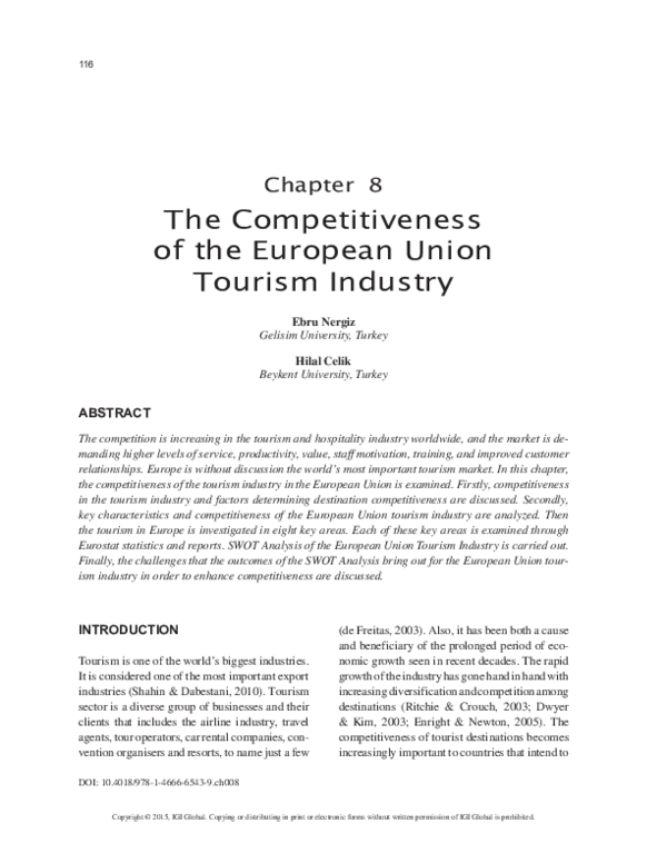 (PDF) The Competitiveness of the European Union Tourism Industry