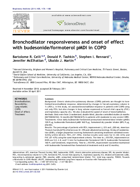 (PDF) Bronchodilator responsiveness and onset of effect with budesonide ...