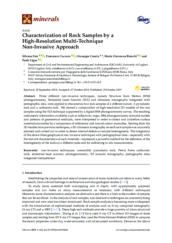 (PDF) Characterization of Rock Samples by A High-Resolution Multi ...