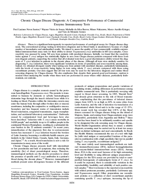 (PDF) Chronic Chagas Disease Diagnosis: A Comparative Performance of ...