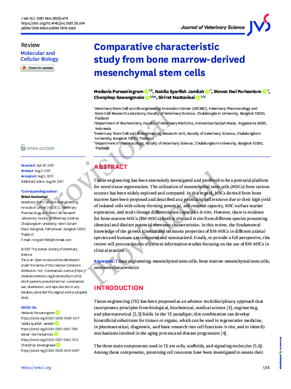 (PDF) Comparative characteristic study from bone marrow-derived ...