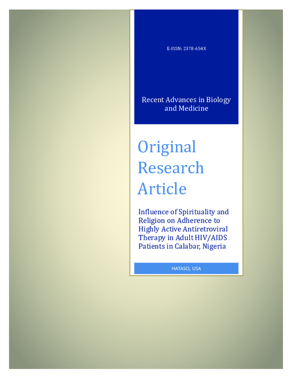 (PDF) Influence of Spirituality and Religion on Adherence to Highly ...