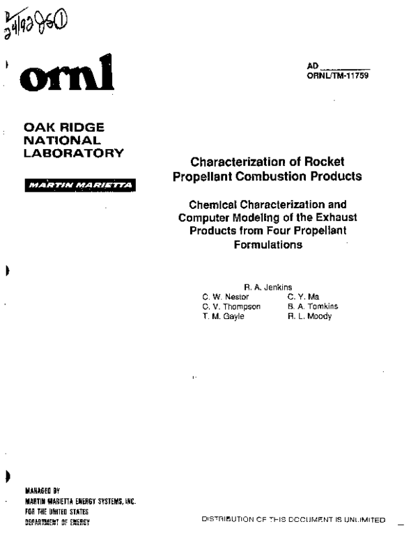 (PDF) Characterization of rocket propellant combustion products ...