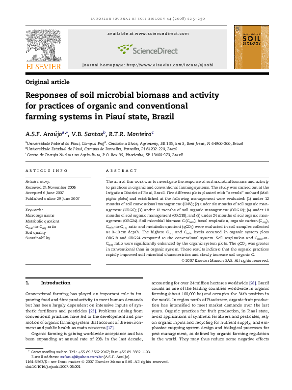 (PDF) Responses of soil microbial biomass and activity for practices of ...