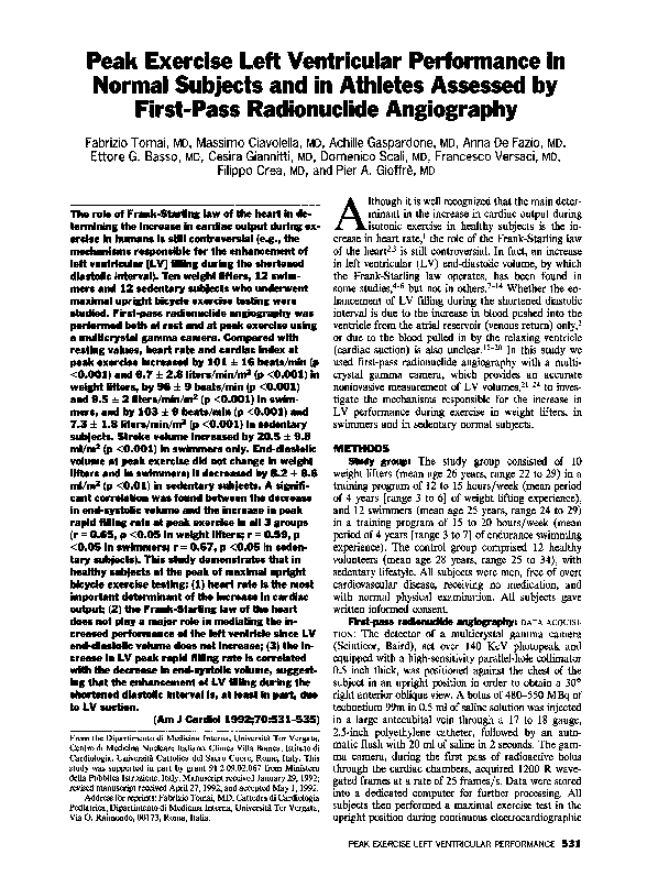 (PDF) Peak exercise left ventricular performance in normal subjects and ...