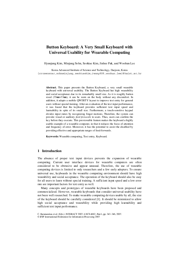 (PDF) Button Keyboard: A Very Small Keyboard with Universal Usability ...