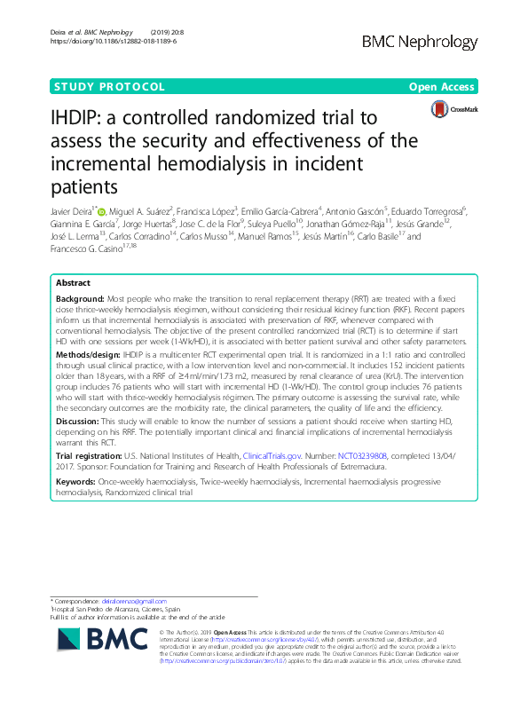 (PDF) IHDIP: a controlled randomized trial to assess the security and ...