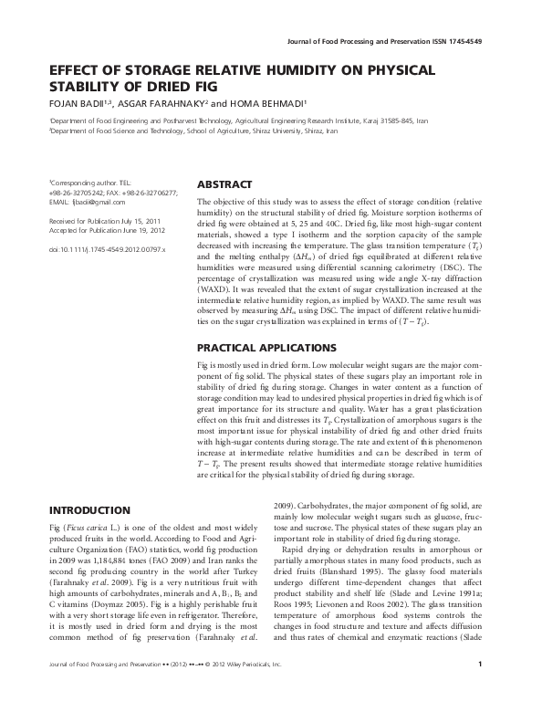(PDF) Effect of Storage Relative Humidity on Physical Stability of ...