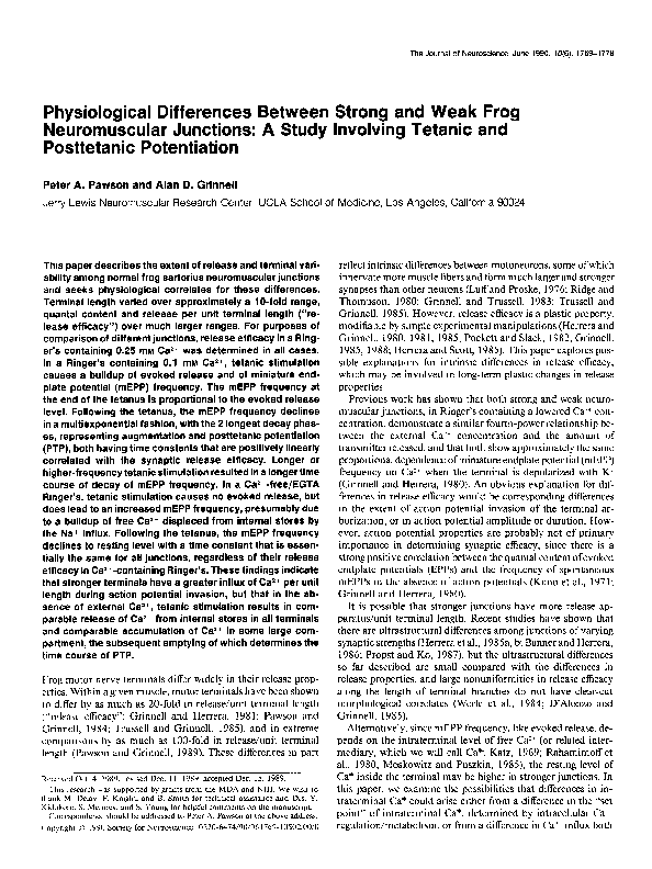 (PDF) Physiological differences between strong and weak frog ...