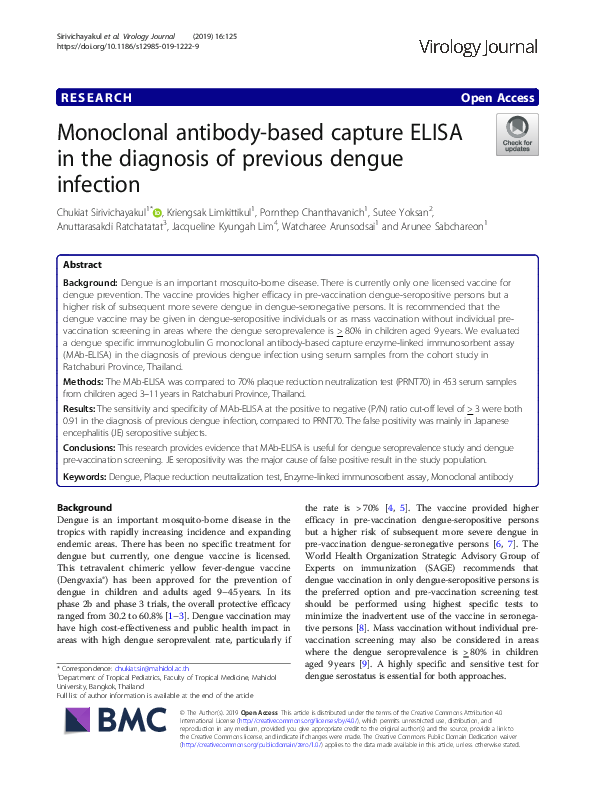(PDF) Monoclonal antibody-based capture ELISA in the diagnosis of ...