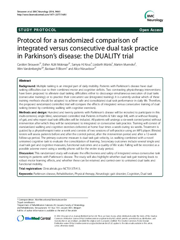 (PDF) Protocol for a randomized comparison of integrated versus ...