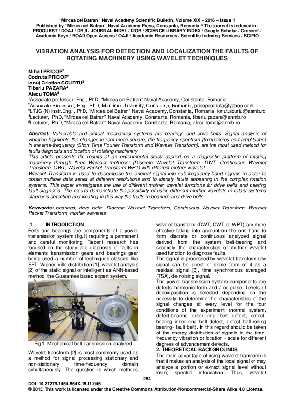 (PDF) Vibration Analysis for Detection and Localization the Faults of ...