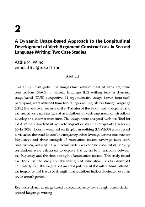 (PDF) A Dynamic Usage-based Approach to the Longitudinal Development of ...