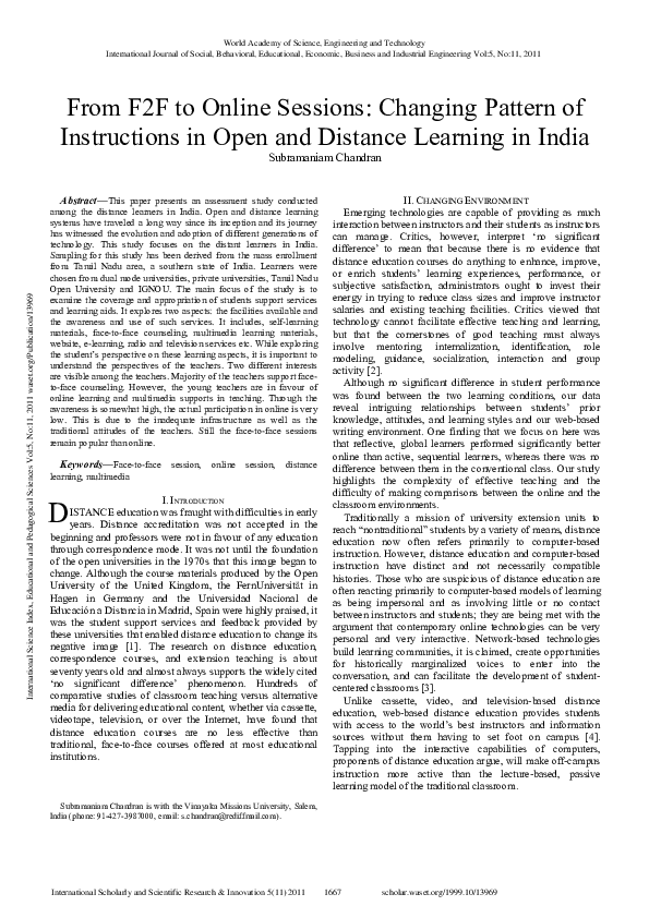 (PDF) From Face-to-Face to Online Sessions: Changing Classroom ...