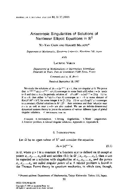 (PDF) Anisotropic singularities of solutions of nonlinear elliptic ...