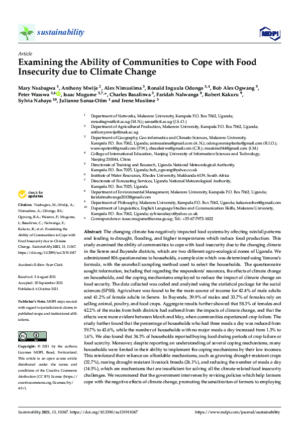 (PDF) Examining the Ability of Communities to Cope with Food Insecurity ...