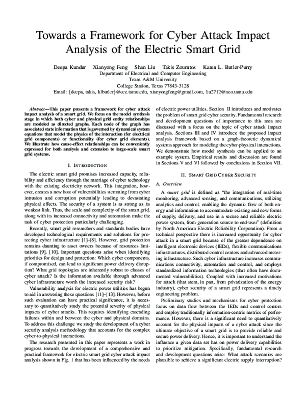 (PDF) Towards a Framework for Cyber Attack Impact Analysis of the ...