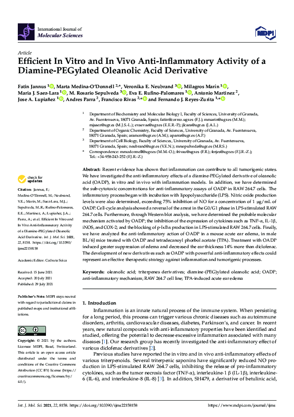 (PDF) Efficient In Vitro and In Vivo Anti-Inflammatory Activity of a ...