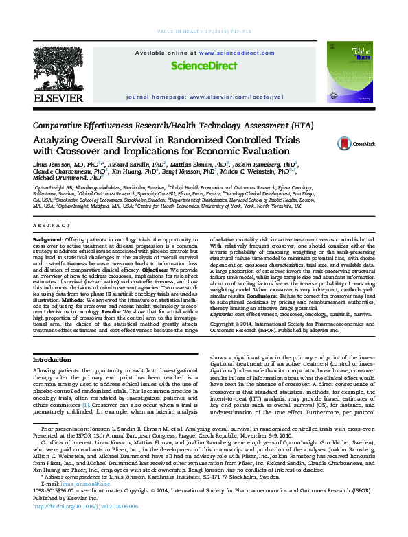 (PDF) Analyzing Overall Survival in Randomized Controlled Trials with ...