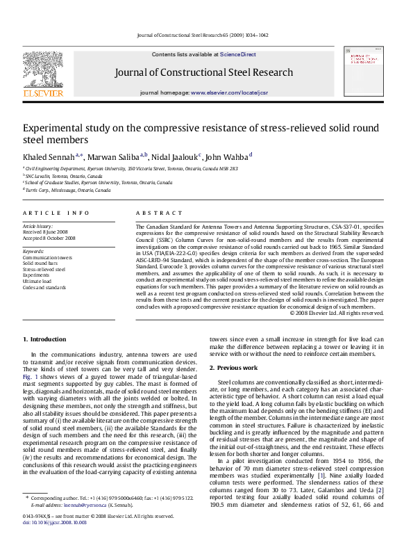 (PDF) Experimental study on the compressive resistance of stress ...