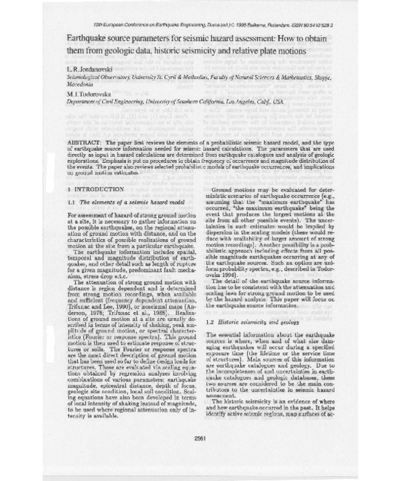 (PDF) Earthquake source parameters for seismic hazard assessment ...