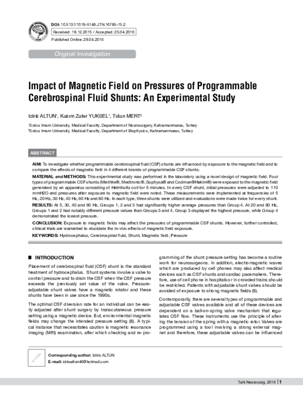 (PDF) Impact of magnetic field on pressures of programmable ...