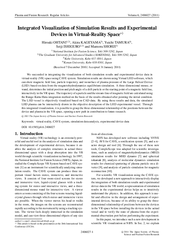 (PDF) Integrated Visualization of Simulation Results and Experimental ...
