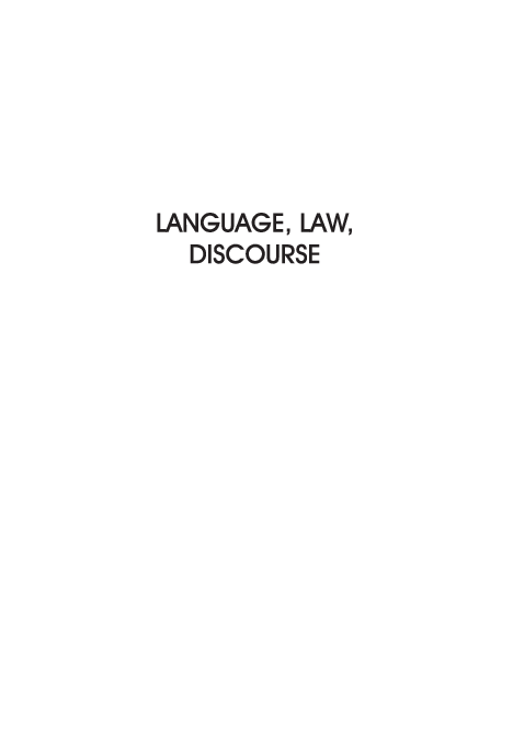 (PDF) Language, law, discourse