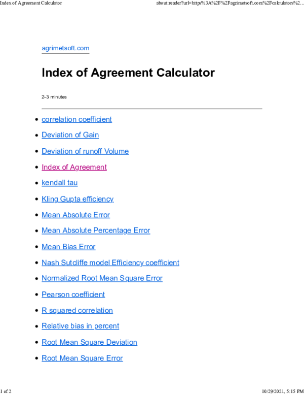 (PDF) Index of Agreement Calculator Syampadzi Nurroh Academia.edu