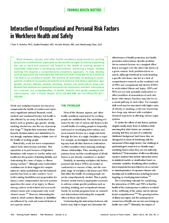 (PDF) Interaction of Occupational and Personal Risk Factors in ...