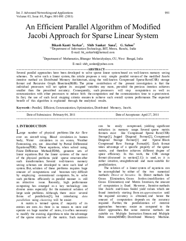 (PDF) An Efficient Parallel Algorithm of Modified Jacobi Approach for ...