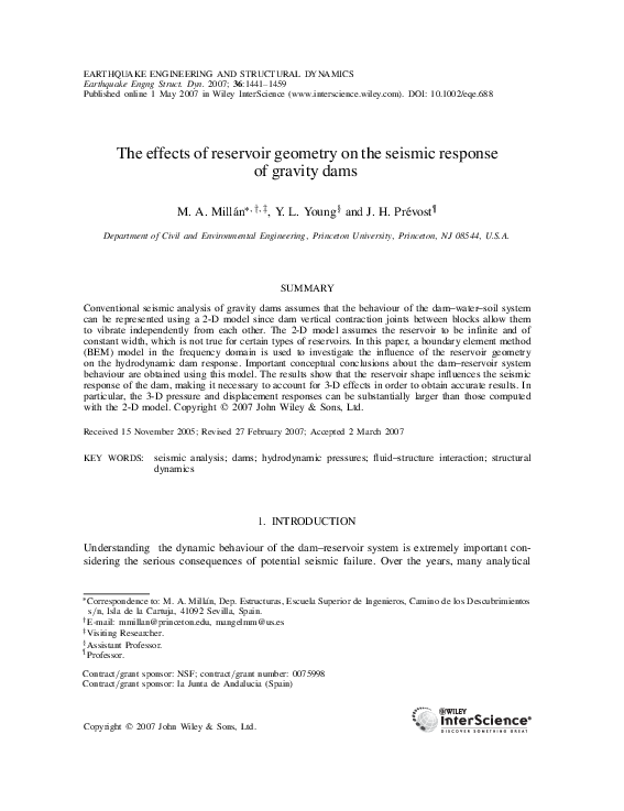 (PDF) The effects of reservoir geometry on the seismic response of ...