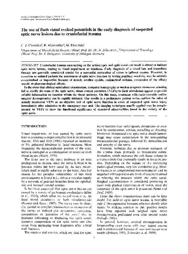(PDF) The use of flash visual evoked potentials in the early diagnosis ...