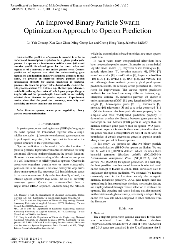 (PDF) An improved binary particle swarm optimization algorithm for DNA ...