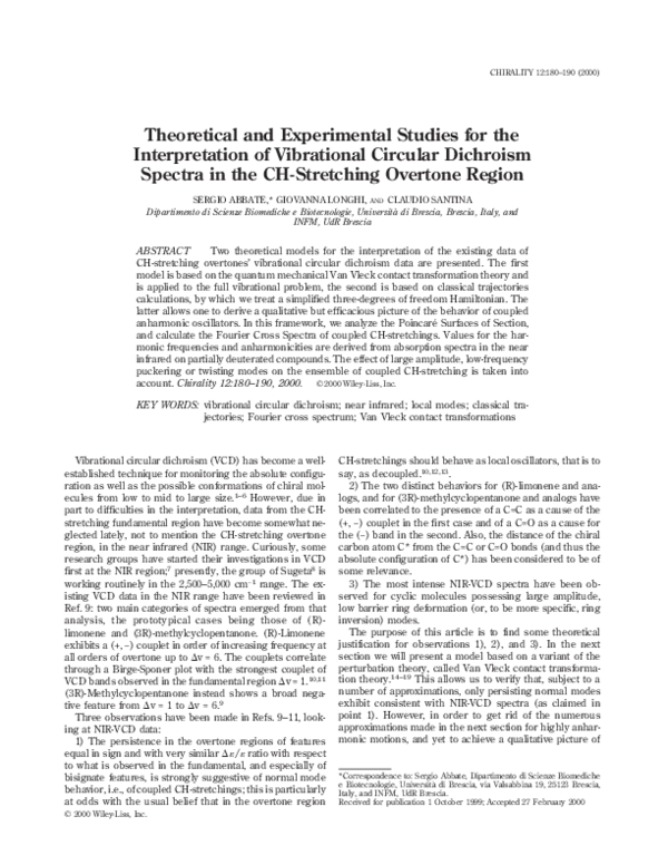 (PDF) Theoretical and experimental studies for the interpretation of ...