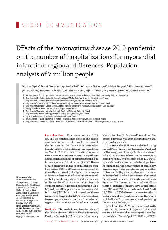 (PDF) Effects of the coronavirus disease 2019 pandemic on the number of ...
