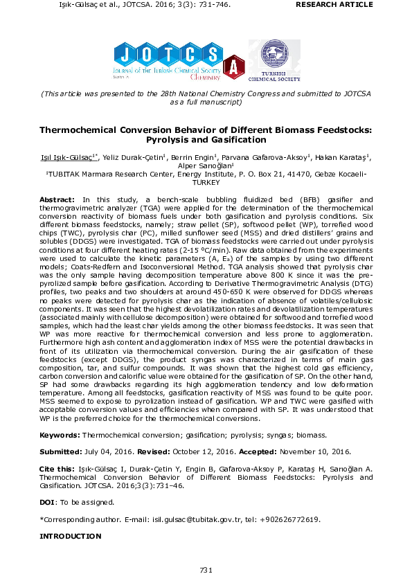 (PDF) Thermochemical Conversion Behaviour of Different Biomass ...