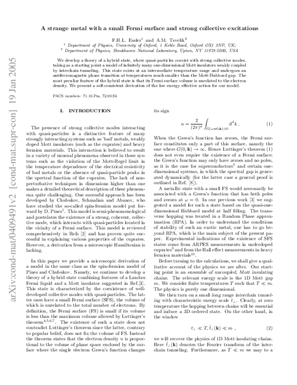 (PDF) Theory of hybrid state in a metal with a small Fermi surface and ...