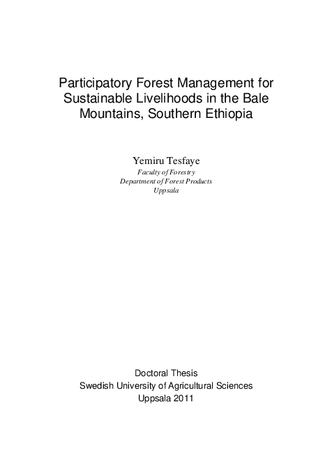 (PDF) Participatory Forest Management for the Sustainable Management of ...