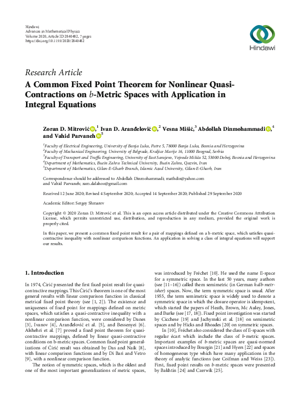(PDF) A Common Fixed Point Theorem for Nonlinear Quasi-Contractions on ...