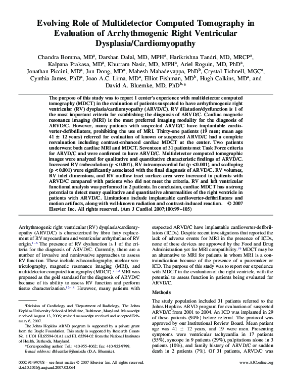(PDF) Evolving Role of Multidetector Computed Tomography in Evaluation ...