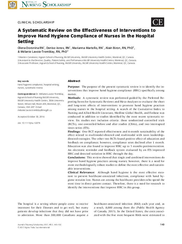 (PDF) A Systematic Review on the Effectiveness of Interventions to