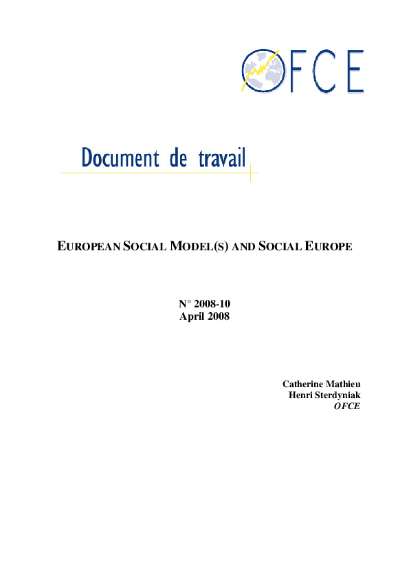 (PDF) European social model(s) and social Europe