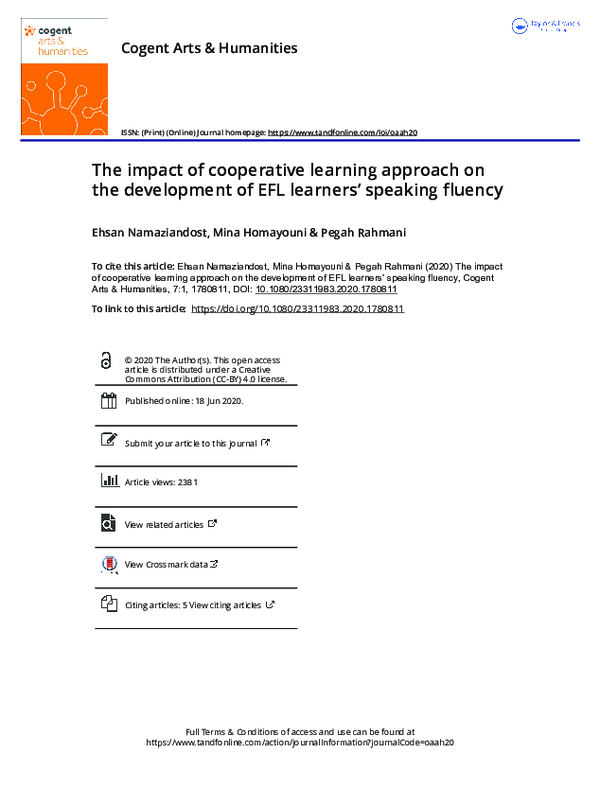 (PDF) The impact of cooperative learning approach on the development of ...