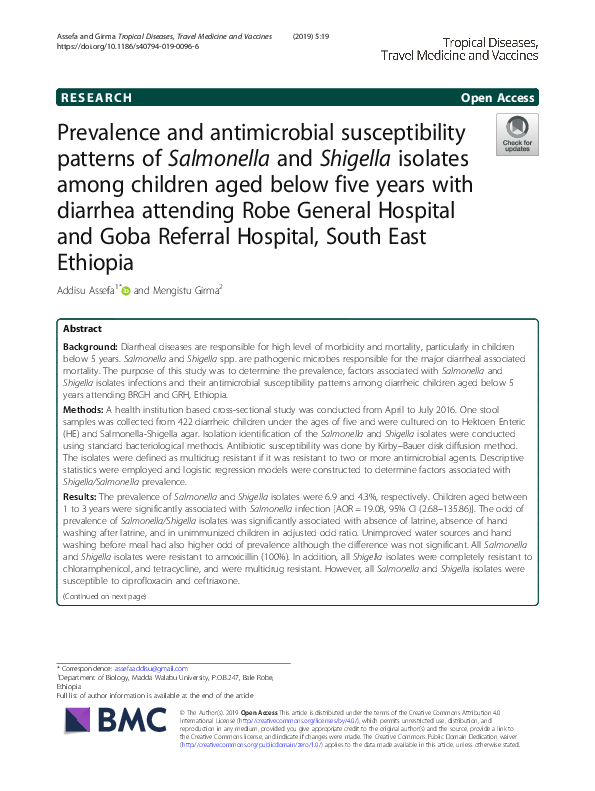 (PDF) Prevalence and antimicrobial susceptibility patterns of ...