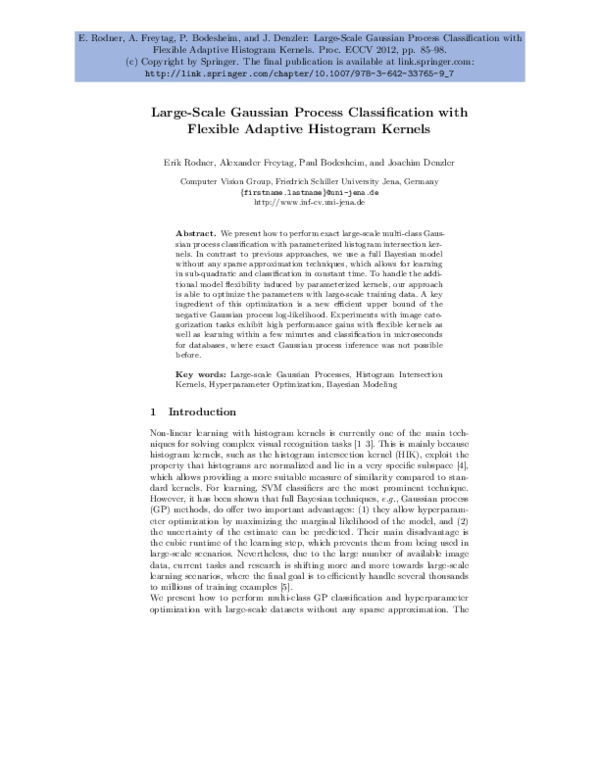 (PDF) Large-Scale Gaussian Process Classification with Flexible ...